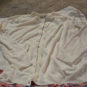 Luxe 360 By Designers Orignals Ivory Cardigan